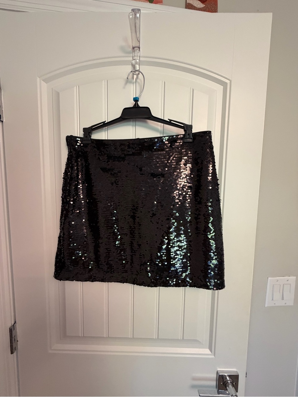 H&M Black Sequin Mini Skirt